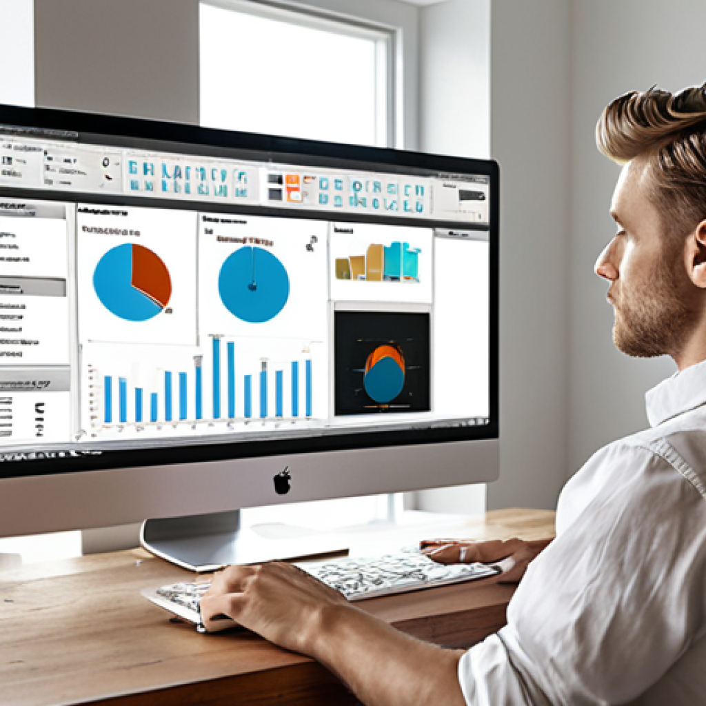 **

A person in a modern, minimalist home office, bathed in natural light, intensely focused on a financial report on their computer screen. Instrumental music is subtly implied. No distractions are visible. Emphasize focus and serenity. The style should be clean and professional, like a stock photo promoting productivity, perhaps with a touch of Scandinavian design.

**
